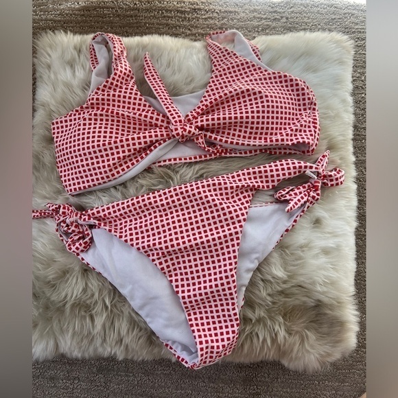 Other - RED & WHITE - BIKINI SIZE M